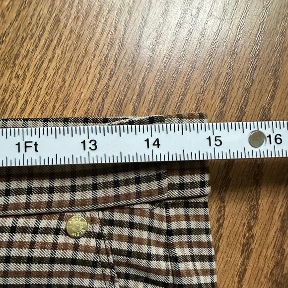 Anne Klein Small Brown Black Fall Checked Plaid Classic Equestrian Preppy Pants - Picture 5 of 7